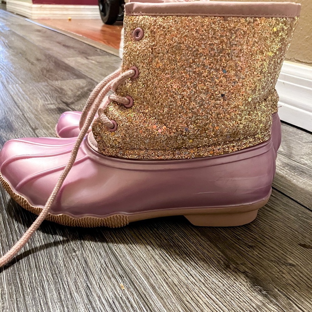 Pink glitter duck rain boots - Picture 3 of 3